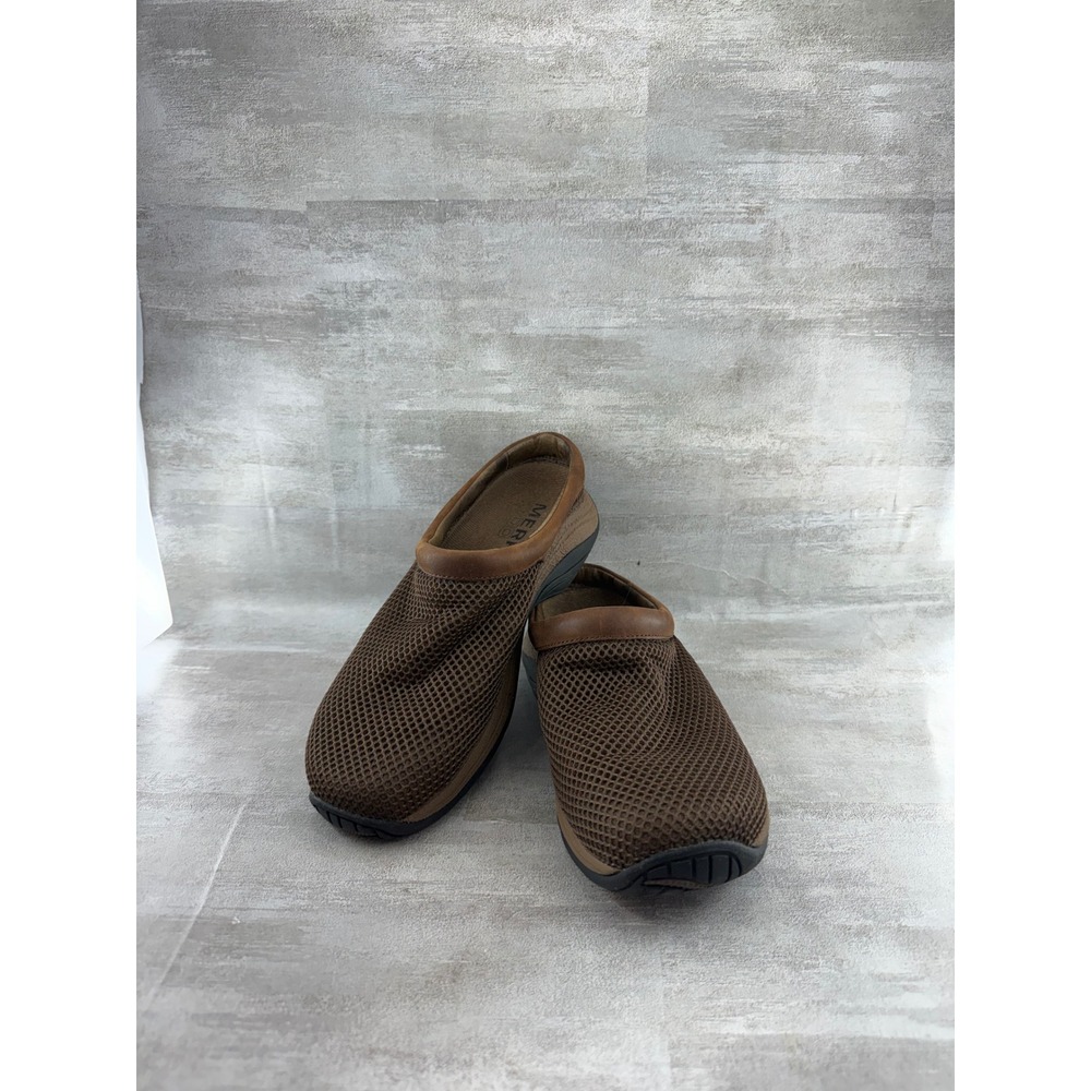 Merrell Encore Slide Mocha Mesh Leather Slip On Clogs Brown J62124 Women Sz 7